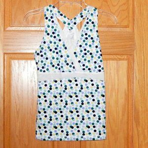 Shanghai Red Tank Top Medium White Dots